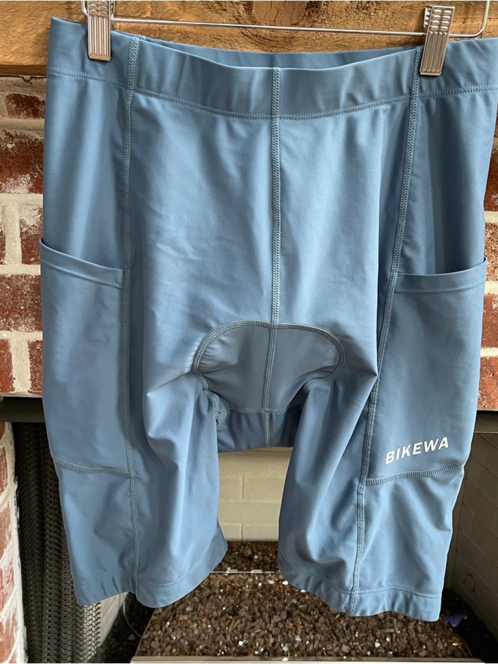 BIKEWA padded Blue cargo Cycling Shorts with Pockets size L